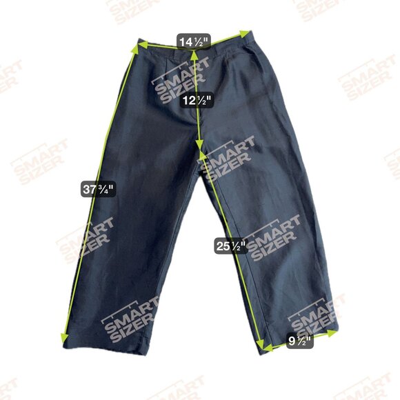 Lauren Ralph Lauren Silk Black Wide Leg Pants Womens 10 Classic Style‎ Old Money - Picture 3 of 6